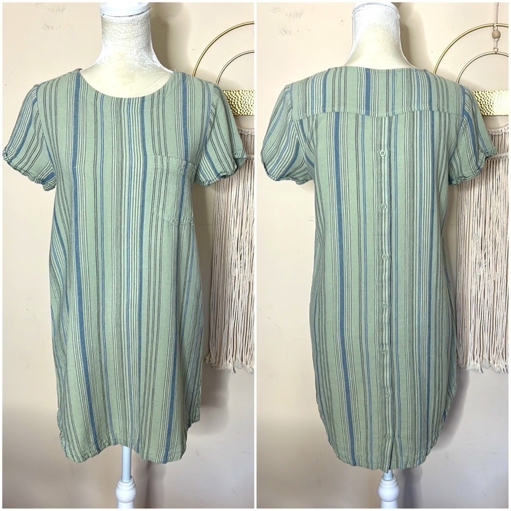 Cloth & stone • striped linen T-shirt dress